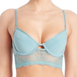 Free People 32DD Teal Double Tier Lace Bra